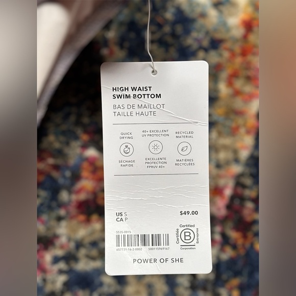 NEW Athleta Maldives Grey Abstract Tankini Set Eco Swimwear Bra Women’s 34B/C - Picture 11 of 12